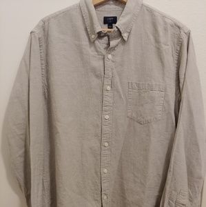 Mens light grey J.Crew button up shirt